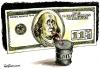 Cartoon: The dollar bill (small) by Christo Komarnitski tagged us,dollar,bill,oil,price