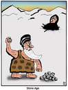 Cartoon: Stone age (small) by Farhad Foroutanian tagged religie