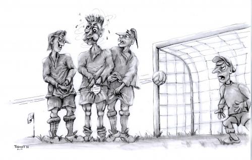 Cartoon: Football (medium) by bytoth tagged cartoo,
