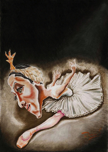 Cartoon: Maya Plisetskaya (medium) by Fredy tagged dance,art,ballet,ballerina