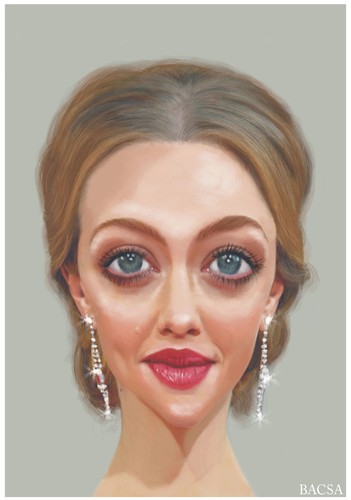 Cartoon: Amanda Seyfried (medium) by bacsa tagged amanda