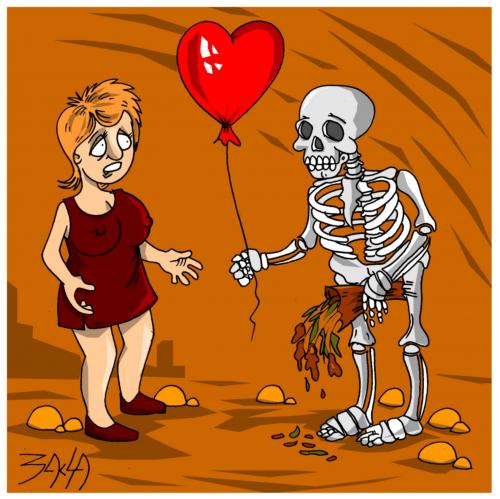Cartoon: patient lover (medium) by bacsa tagged patient,lover