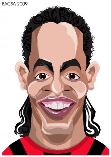 Cartoon: Ronaldinho (medium) by bacsa tagged ronaldinho