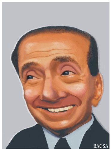 Cartoon: Silvio Berlusconi (medium) by bacsa tagged berlusconi