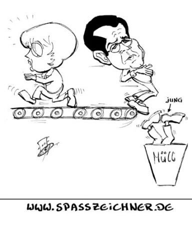 Cartoon: Ministerverschleiß (medium) by Clemens tagged minister,verteidigungsminister