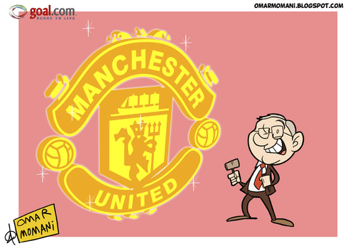 Cartoon: 25 Years with Ferguson (medium) by omomani tagged scotland,league,premier,united,manchester,ferguson,england