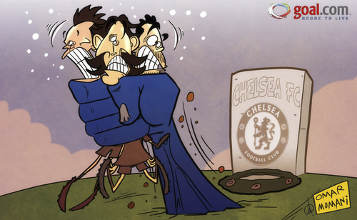 Cartoon: Chelsea come back from the dead (medium) by omomani tagged cavani,champions,league,chelsea,england,ezequiel,lavezzi,hamsik,italy,napoli,premier,serie