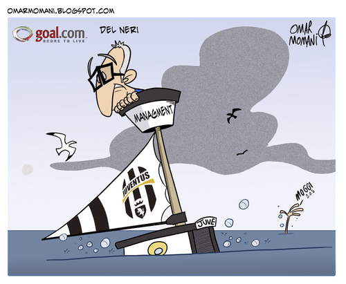 Cartoon: Del Neri Sinking Juve (medium) by omomani tagged del,neri,juventus,moggi,ship