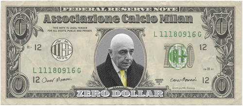 Cartoon: Galliani Banknote (medium) by omomani tagged ac,milan,galliani
