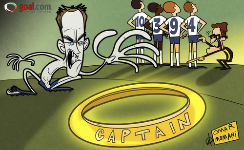 Cartoon: Terry stripped (medium) by omomani tagged terry,capello,lord,of,the,rings,chelsea,premier,league,england,italy