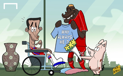 Cartoon: Thiago injured again (medium) by omomani tagged thiago,alcantara