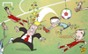 Cartoon: Casillas hurting Spain (small) by omomani tagged casillas,del,bosque,spain