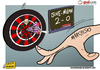 Cartoon: Marchisio and darts playing (small) by omomani tagged abbiati,ac,milan,italy,juventus,marchisio,serie