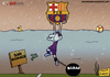 Cartoon: Messi vs Bilabo (small) by omomani tagged argentina,barcelona,bilbao,la,liga,messi,san,mamaes,spain