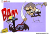 Cartoon: Mourinho VS the bats (small) by omomani tagged la liga mourinho portugal real madrid spain valencia