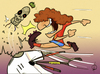 Cartoon: Puyol beats the terminator (small) by omomani tagged spain germany barcelona pyol terminator