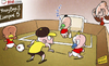 Cartoon: Rodgers babes overcome Young Bo (small) by omomani tagged brendan,rodgers,liverpool,young,boys,europa,league