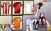 Cartoon: Ruud decides to hang up his boot (small) by omomani tagged holland,malaga,manchester,united,netherlands,psv,real,madrid,ruud,van,nistelrooy