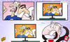 Cartoon: Suarez bites again (small) by omomani tagged brendan,rodgers,giorgio,chiellini,italy,liverpool,suarez,uruguay,world,cup,2014