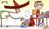 Cartoon: Taco the net De Gea (small) by omomani tagged de,gea,javier,hernandez,balcazar,chicharito,manchester,united,taco
