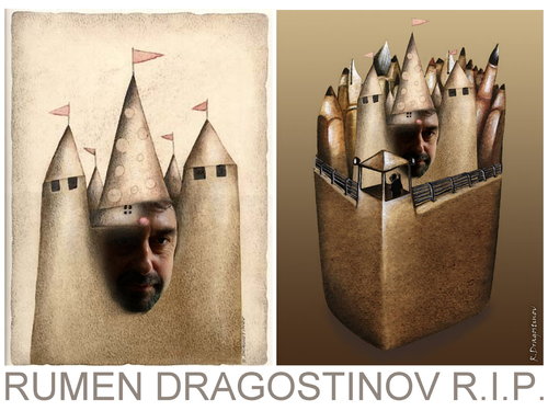 Cartoon: Rumen Dragostinov R.I.P.! (medium) by willemrasingart tagged great,personalities