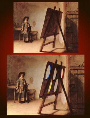 Cartoon: Willem versus Rembrandt (medium) by willemrasingart tagged rembrandt