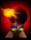 Cartoon: Olympic flame (small) by willemrasingart tagged china 2008