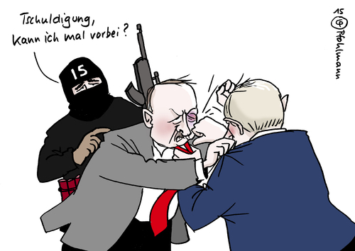 Cartoon: Am Streit vorbei (medium) by Pfohlmann tagged karikatur,cartoon,2015,color,farbe,putin,russland,erdogantürkei,streithähne,gockel,kampfhähne,sanktionen,streit,gewinner,krieg,abschuss,kampfjet,syrien,kampf,angriff,is,islamischer,staat,terror,terroristen,luftschläge,profiteur,bekämpfung,schlägerei,karikatur,cartoon,2015,color,farbe,putin,russland,erdogantürkei,streithähne,gockel,kampfhähne,sanktionen,streit,gewinner,krieg,abschuss,kampfjet,syrien,kampf,angriff,is,islamischer,staat,terror,terroristen,luftschläge,profiteur,bekämpfung,schlägerei