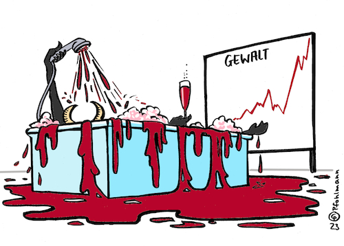 Cartoon: Blutbad (medium) by Pfohlmann tagged teufel,böse,blutbad,blut,blutrausch,gewalt,krieg,kriege,ukraine,russland,israel,hamas,terror,teufel,böse,blutbad,blut,blutrausch,gewalt,krieg,kriege,ukraine,russland,israel,hamas,terror