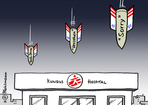 Bomben auf Klinik