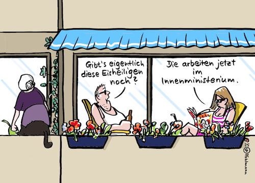 Cartoon: Eisheilige im Ministerium (medium) by Pfohlmann tagged eisheilige,wetter,klima,hitze,sonne,frühling,wärme,kälte,menschlichkeit,innenministerium,asylpolitik,grenzen,dobrindt,csu,groko,bundesregierung,balkon,frost,merz,cdu,migration,einreise,einwanderung,grenzkontrollen,flucht,flüchtlinge,geflüchtete,eisheilige,wetter,klima,hitze,sonne,frühling,wärme,kälte,menschlichkeit,innenministerium,asylpolitik,grenzen,dobrindt,csu,groko,bundesregierung,balkon,frost,merz,cdu,migration,einreise,einwanderung,grenzkontrollen,flucht,flüchtlinge,geflüchtete