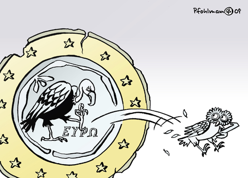 Cartoon: Griechische Pleite (medium) by Pfohlmann tagged griechenland,eu,europa,euro,pleite,haushalt,staatsbankrott,pleitegeier,eule,griechenland,eu,europa,euro,pleite,haushalt,staatsbankrott,pleitegeier,eule