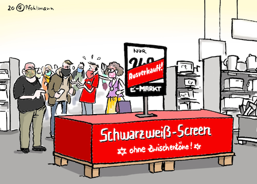 Schwarzweiß-Screen