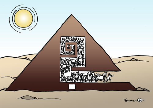 Cartoon: Wo gehts hin? (medium) by Pfohlmann tagged democracy,demokratie,question,fragezeichen,pyramid,pyramide,manifestation,demonstration,demo,aufstand,revolution,egypt,ägypten,ägypten,revolution,aufstand,demo,demonstration,pyramide,demokratie