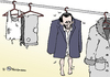Cartoon: abgehängt (small) by Pfohlmann tagged karikatur,cartoon,color,farbe,2013,iran,wahlen,präsident,ahmadinedschad,wahl,präsidentschaftswahl,altkleider,anzug,kleider,kleiderbügel