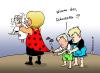 Cartoon: Blöde Schwester (small) by Pfohlmann tagged cdu,csu,union,merkel,bundeskanzlerin,papst,benedikt,streit,schwester