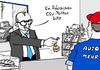 Cartoon: CSU-Politur (small) by Pfohlmann tagged karikatur,cartoon,2016,color,farbe,deutschland,maut,pkw,dobrindt,verkehrsminister,eu,durchsetzung,einnahmen,politur,csu,wahlversprechen,ausländermaut,tankstelle,autozubehör,bürokratie