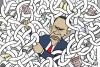 Cartoon: Finanzknoten (small) by Pfohlmann tagged obama usa us präsident finanzkrise wirtschaftskrise immobilienkrise aufsicht reform fed kontrolle finanzmärkte