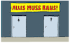 Cartoon: Klo alles raus (small) by Pfohlmann tagged toilette,wc,klo,schlussverkauf,verdauung,stoffwechsel,stuhlgang,urin,körper,entlastung
