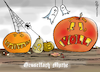 Cartoon: Mathe-Horror (small) by Pfohlmann tagged 2020,corona,coronavirus,pandemie,kürbis,halloween,horror,grusel,mathe,mathematik,schule,schulfach,exponentiell,rechnen,infektion,gesundheit,krankheit,gesundheitssystem