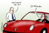 Cartoon: Porsche (small) by Pfohlmann tagged porsche verbrauch wiedeking steinbrück finanzkrise wirtschaftskrise staatshilfen finanzminister deutschland automobilindustrie autoindustrie