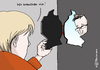Cartoon: Snowden an der Tür (small) by Pfohlmann tagged karikatur,cartoon,color,farbe,2014,deutschland,snowden,merkel,bundeskanzlerin,regierung,bundesregierung,usa,russland,asyl,befragung,nsa,untersuchungsausschuss,türloch,tür,türsteher