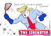 Cartoon: The CORONATOR (small) by Pfohlmann tagged 2020,welt,global,usa,trump,corona,coronakrise,coronavirus,pandemie,epidemie,klatsche,coronator,fliegenklatsche,präsident