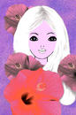 Cartoon: Girl with flowers (small) by NITA tagged illustration