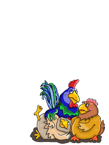 Cartoon: Hahn Ostern Huhn (medium) by sabine voigt tagged hahn,ostern,huhn,ostereier,henne,hühner,bauernhof,landwirtschaft,geflügel