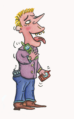 Cartoon: handy (medium) by sabine voigt tagged handy,telefon,internet,smartphone