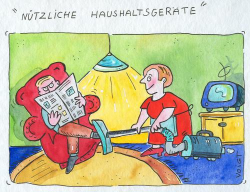 Cartoon: Haushaltsgeräte (medium) by sabine voigt tagged frauen,women