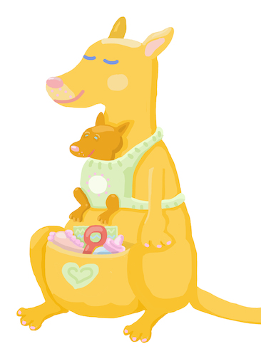 känguru Mutter frei