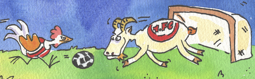Cartoon: köln fussball (medium) by sabine voigt tagged köln,fussball,fc,spiel
