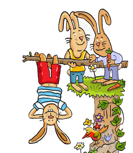 Cartoon: Osterhase Ostern Hase (medium) by sabine voigt tagged osterhase,ostern,hase,eier,frühling,hasen,feier,fest,kirche,christen